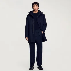 Parka In Lana Con Cappuccio