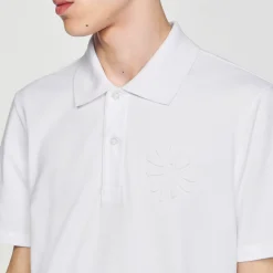 Polo Con Fiore In Cotone