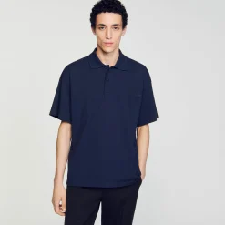 Polo Con Fiore In Cotone