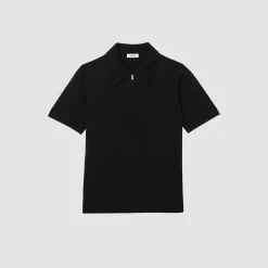 Polo In Maglia Con Colletto Con Zip