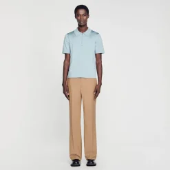 Polo In Maglia Con Colletto Con Zip