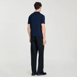 Polo In Maglia Con Colletto Con Zip