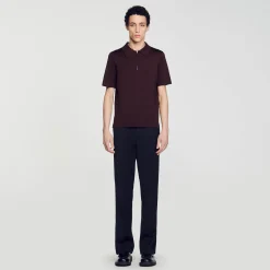 Polo In Maglia Con Colletto Con Zip