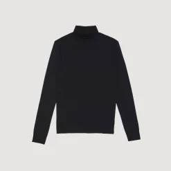 Pullover A Collo Alto In Lana