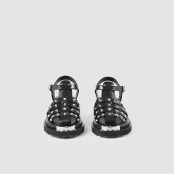 Sandali Olys In Pelle Con Borchie
