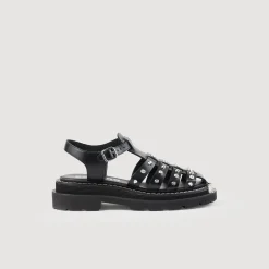 Sandali Olys In Pelle Con Borchie