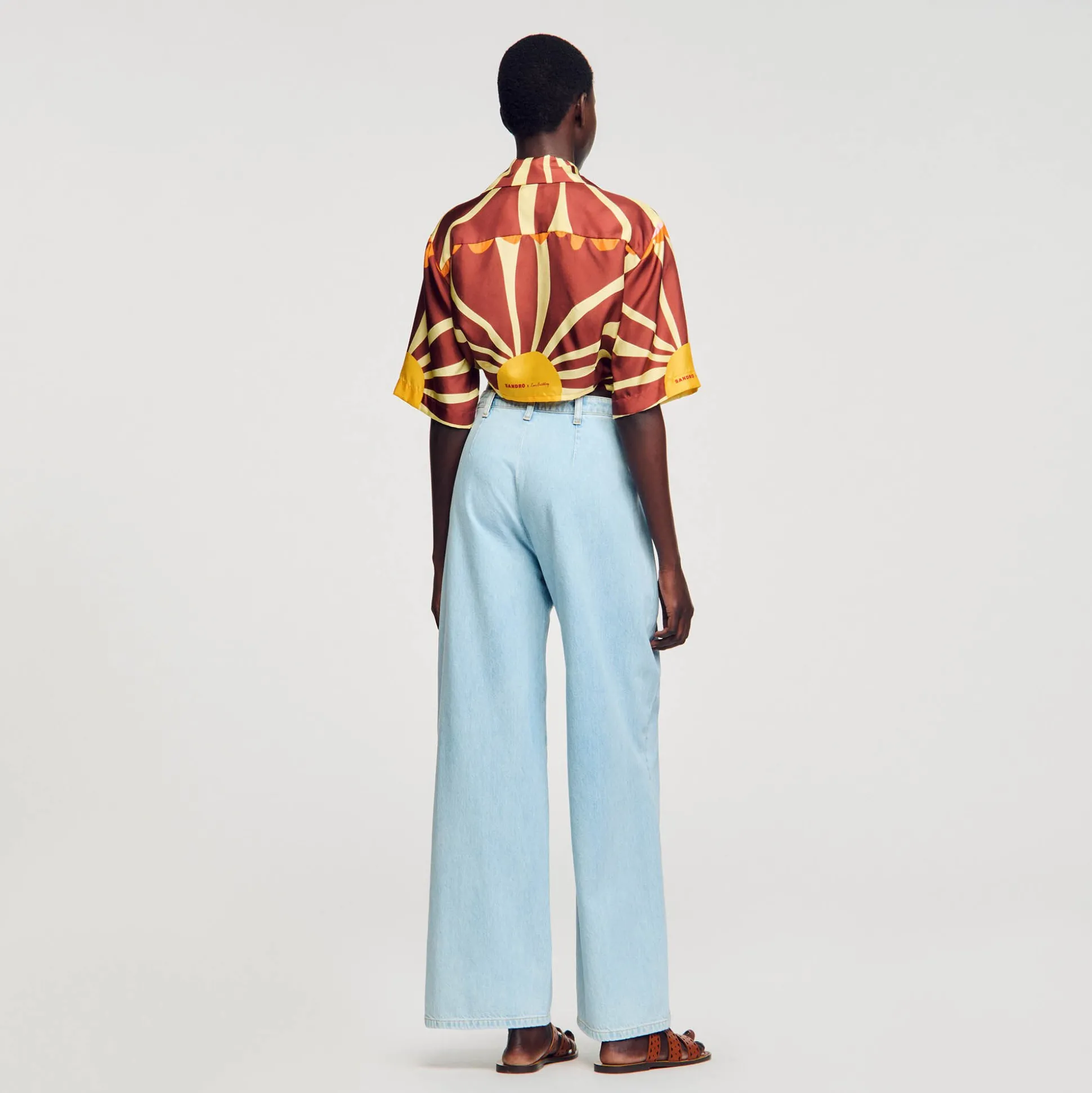Seta Camicia Corta Con Stampa