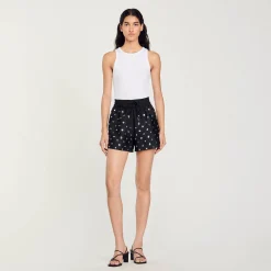 Shorts Con Pallini Decorativi