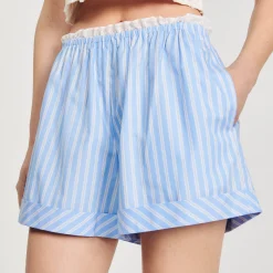 Shorts Larghi In Cotone