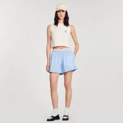 Shorts Larghi In Cotone