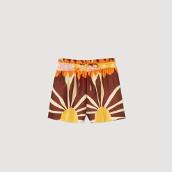 Shorts Satinati Con Stampa