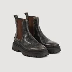 Stivaletti Chelsea In Pelle Crepata