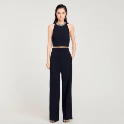 Top Corto Con Strass