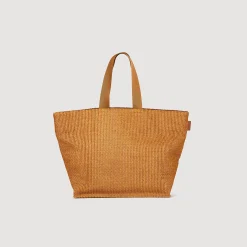 Tote Bag Grande In Tela Intrecciata