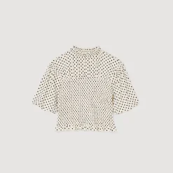 T-shirt A Punto Smock A Pois
