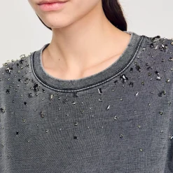 T-shirt Corta Con Strass