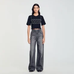 T-shirt Corta Glitterata
