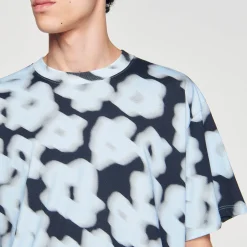T-shirt In Cotone Con Stampa Floreale