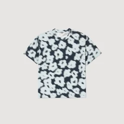 T-shirt In Cotone Con Stampa Floreale