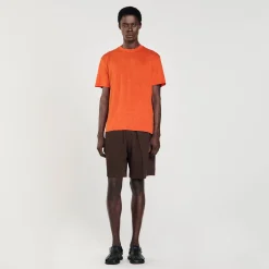 T-shirt In Lino Certificato